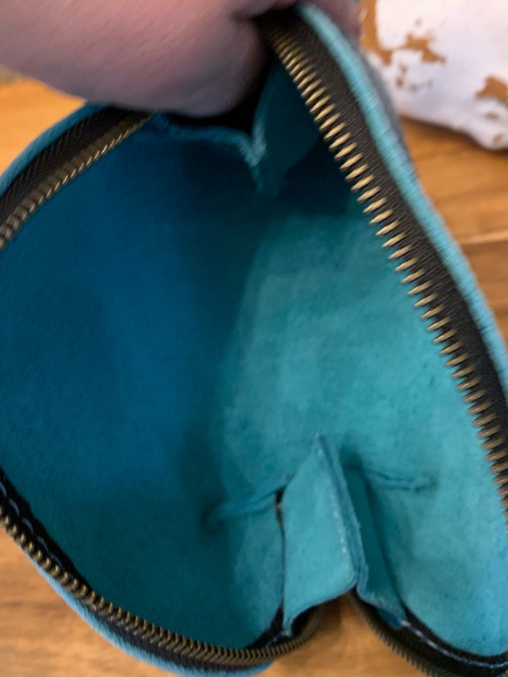 Turquoise, Leather Empanada Pouch - Picture 5 of 7